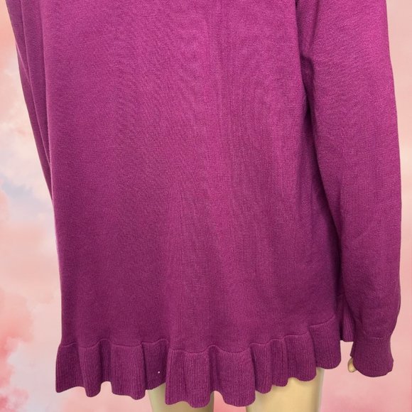 Joan’s Rivers Womens Set Sweater-Vest Large Stretch Burgundy Cotton Fabric - Picture 7 of 14